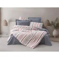 ست ملحفه کاتن باکس مدل Natureforce Duo Lacivert  تک نفره 3 تکه