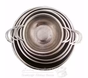 آبکش چهارگوش استیل 5 پارچه