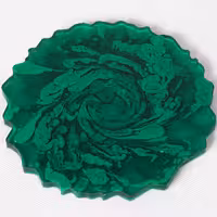 زیر لیوانی رزینی طرح گل سه بعدی رنگ سبز 