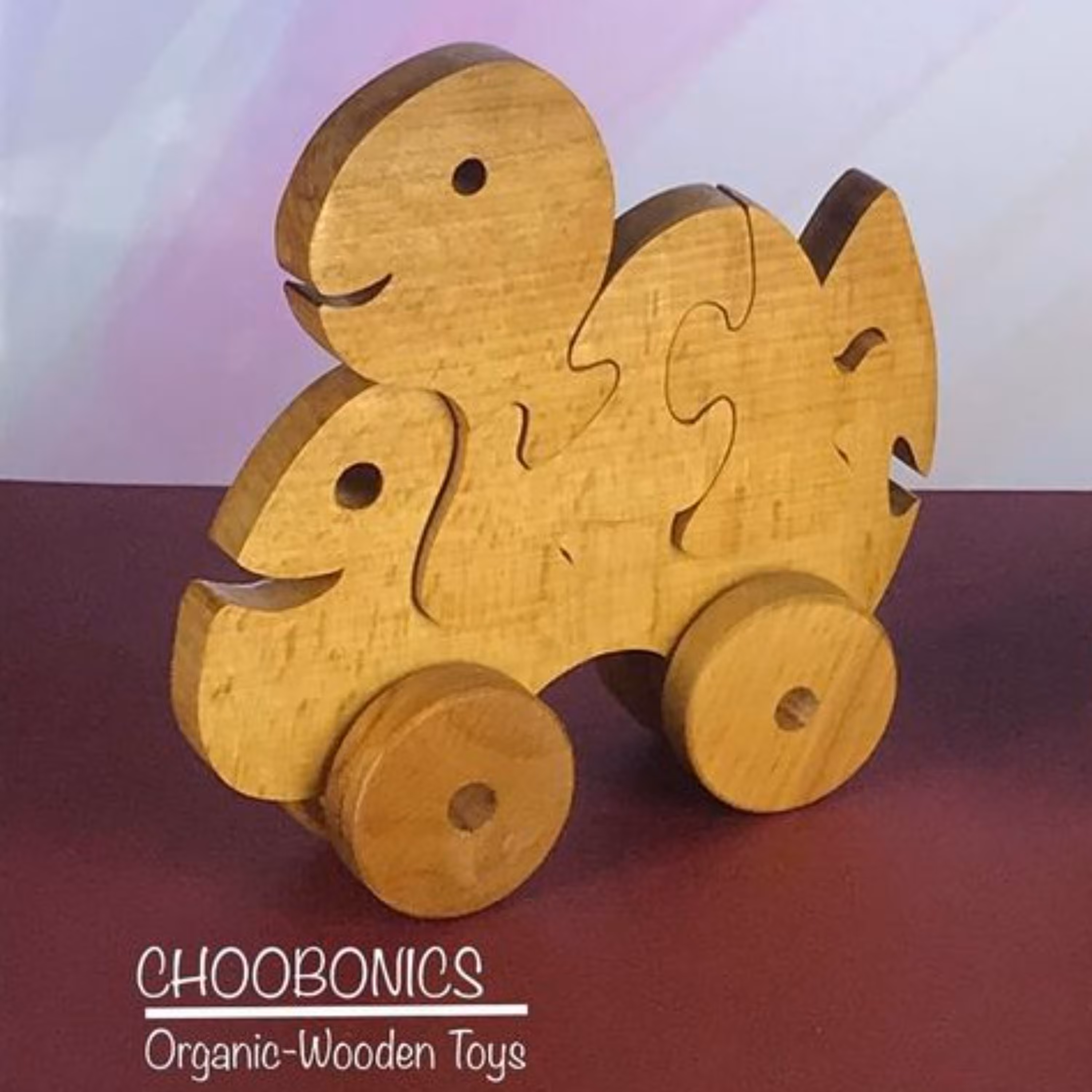 ماشین پازلی چوبی ارگانیگ مدل لاکپشت