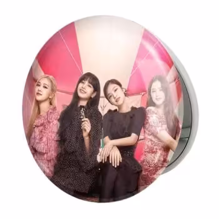 آینه جیبی خندالو طرح گروه بلک پینک Black Pink مدل تاشو کد 14573