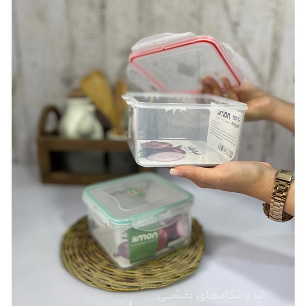 ظرف نگهدارنده 1.2ليتر مربع لیمون