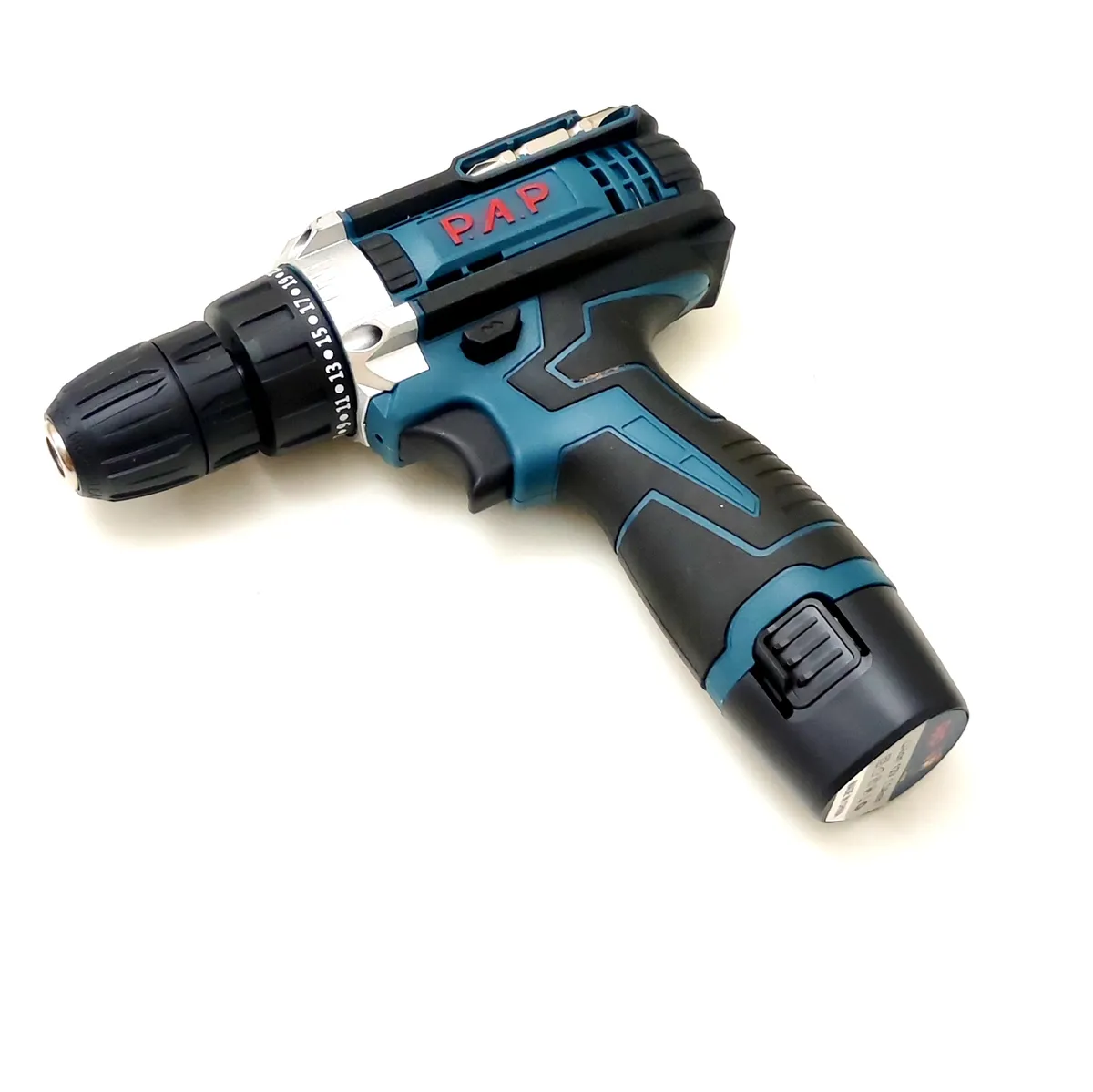 دریل شارژی پی ای پی PAP مدل CD-1225 به همراه دو باتری مجموعه 32 عددی و 12 ماه ضمانت