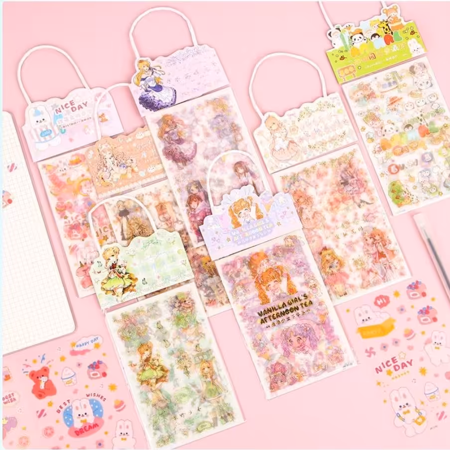 ست استیکر شفاف 4 ورقی