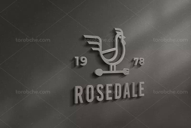 موکاپ لوگو فلزی سه بعدی | گرافیک با طعم تربچه