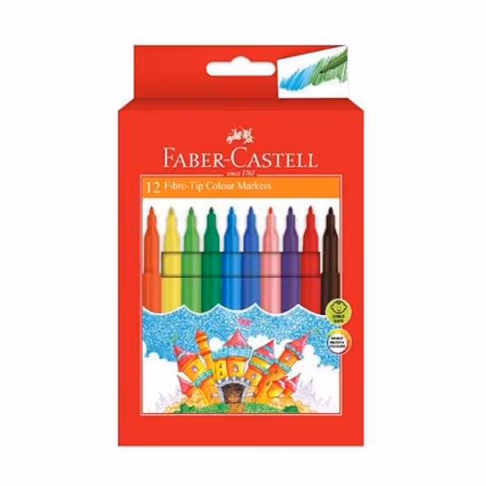 ماژیک رنگ آمیزی 12 رنگ فابرکاستل