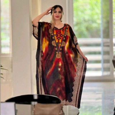 پانچو زنانه نخی وارداتی مدل پانچ رنگین کمان