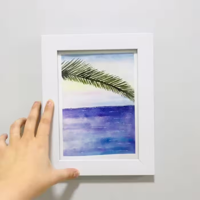تابلو نقاشی با آبرنگ شاخه سایز 21در 16