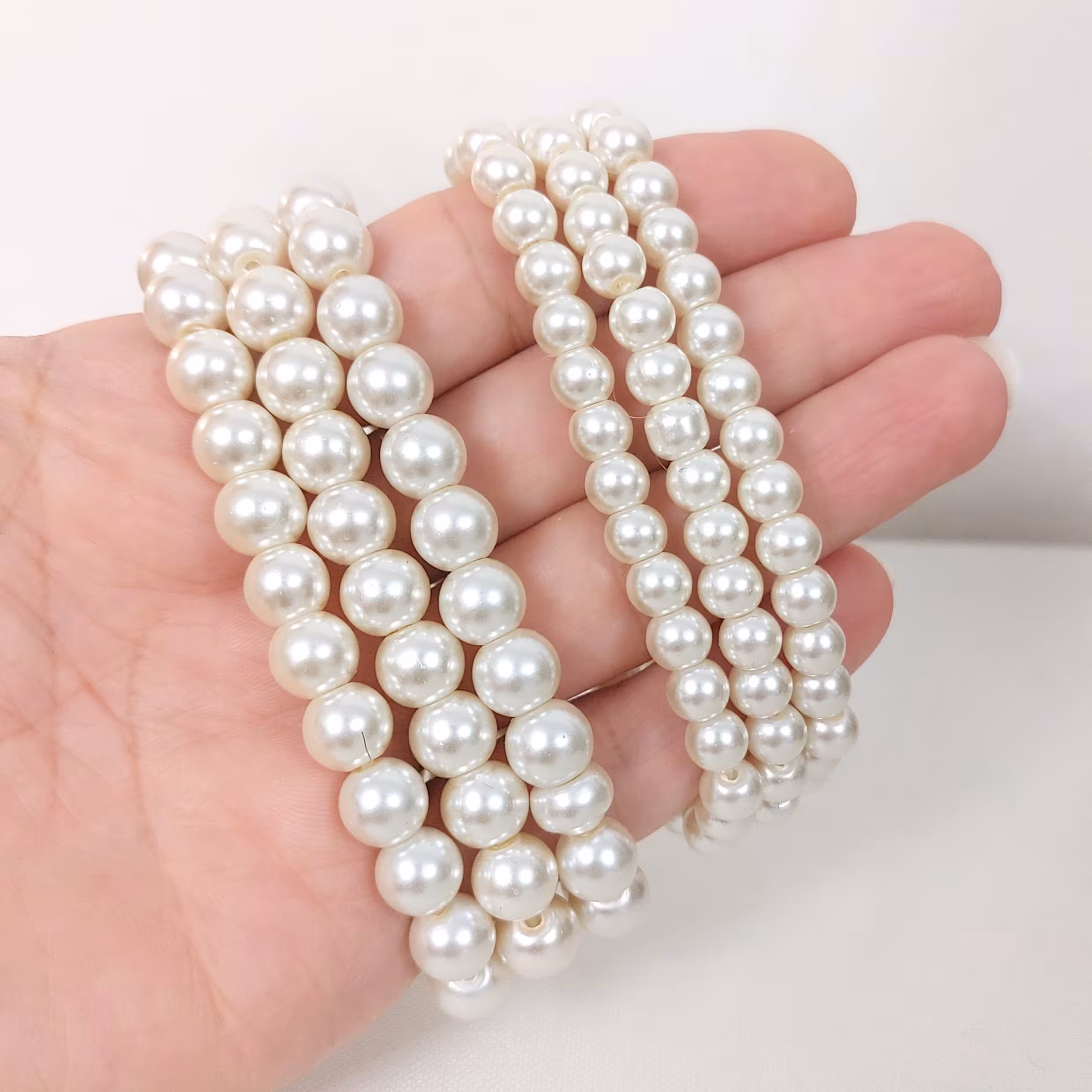 دستبند مروارید کشی و فری سایز درجه یک