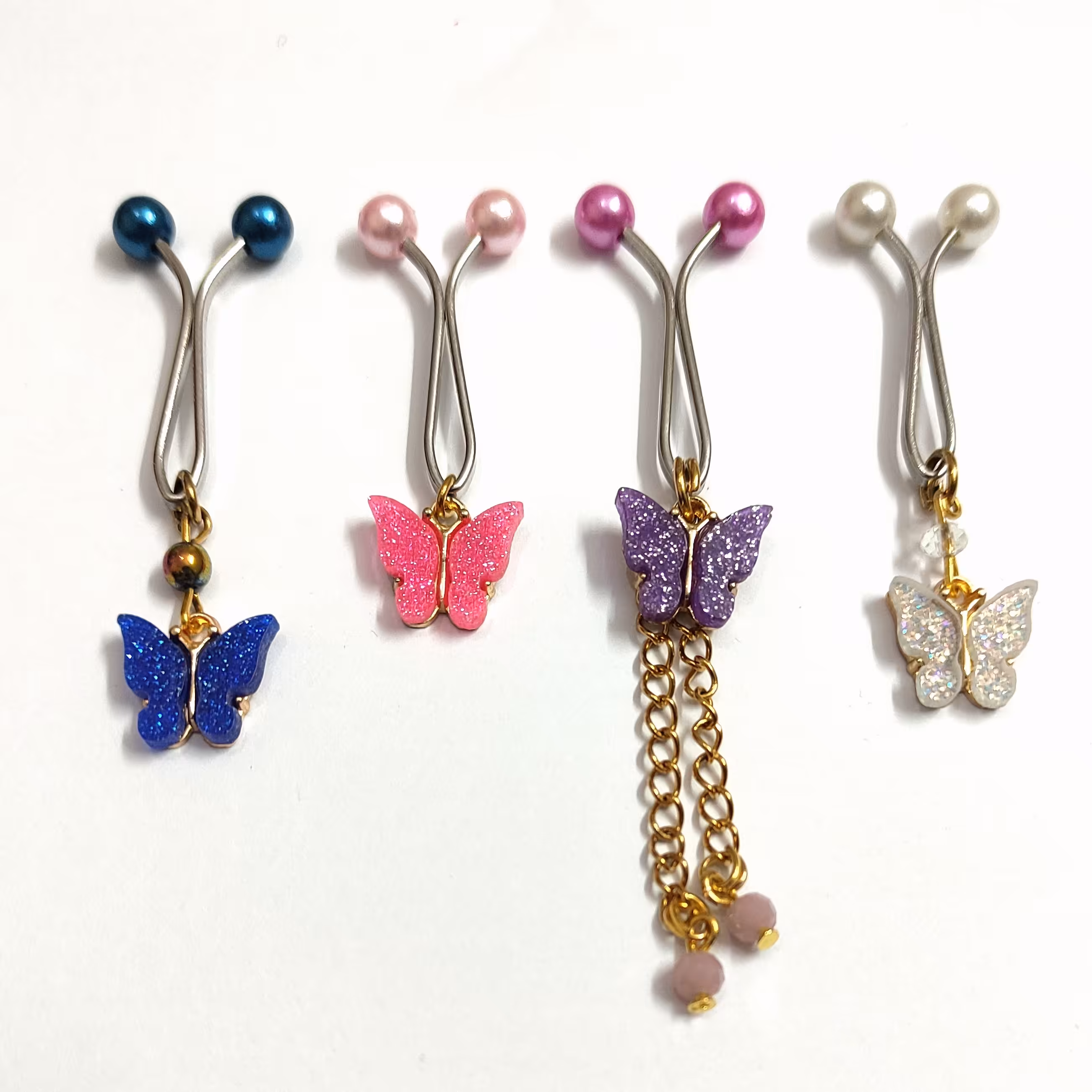 گیره روسری جنس استیل برند دینا مدل پروانه براق (اکلیلی)