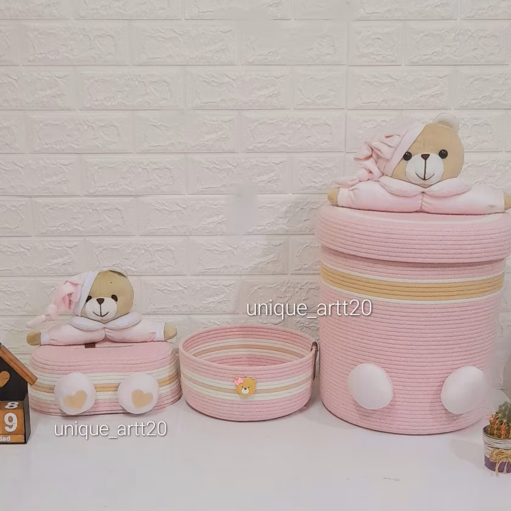 ست سه تکه سبد قیطان.سبدقیطان .قیطاندوزی .قیطان دوزی .سبد خرسی.سبد قیطان خرسی.باکس قیطان. سبد خرسی