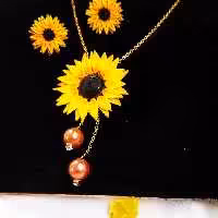 نیم ست آفتابگردان ملیله کاغذی ضد آب با ظرافت یک میلیمتری، خاص و شیک