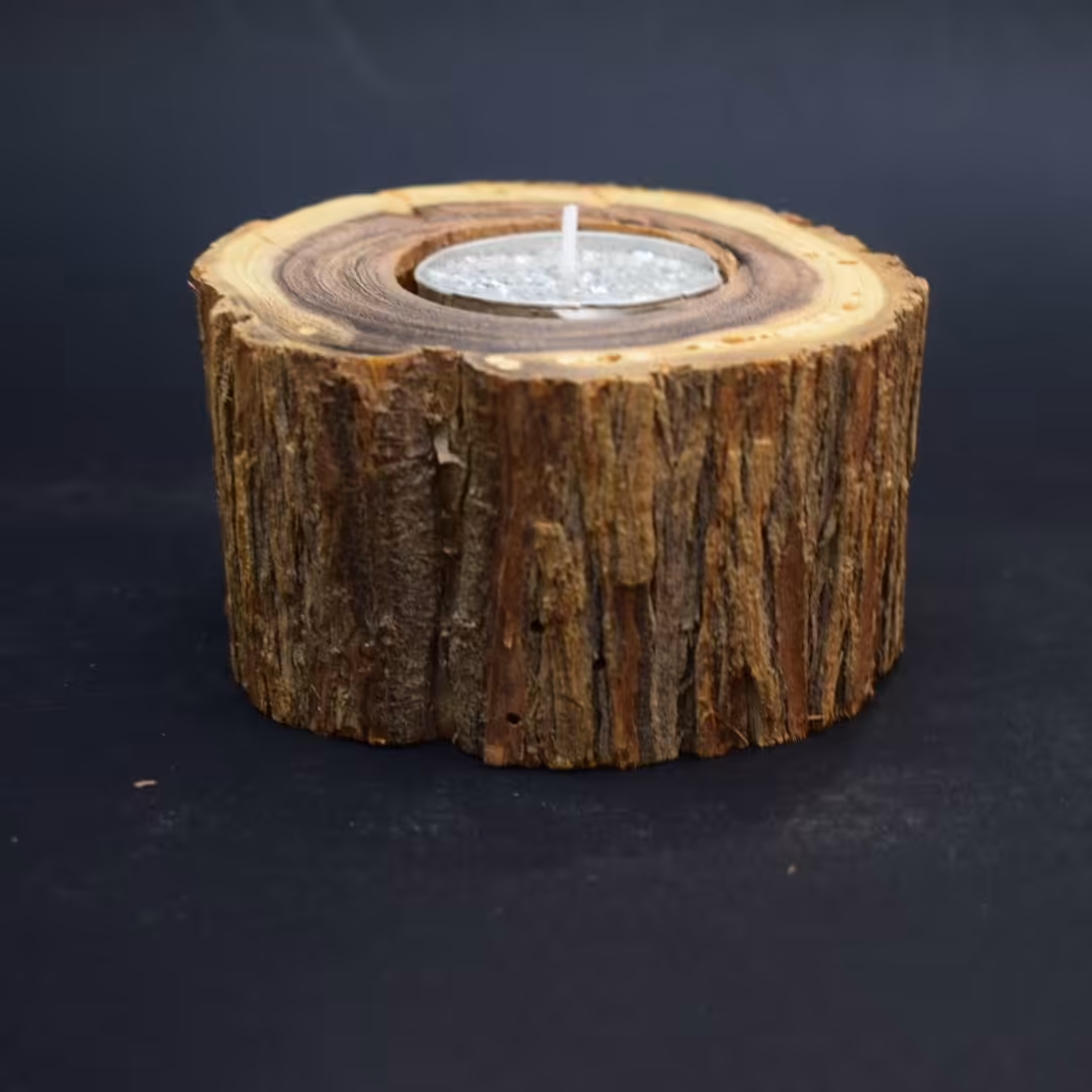 #گلدان چوبی با تنه درخت سایز متوسط