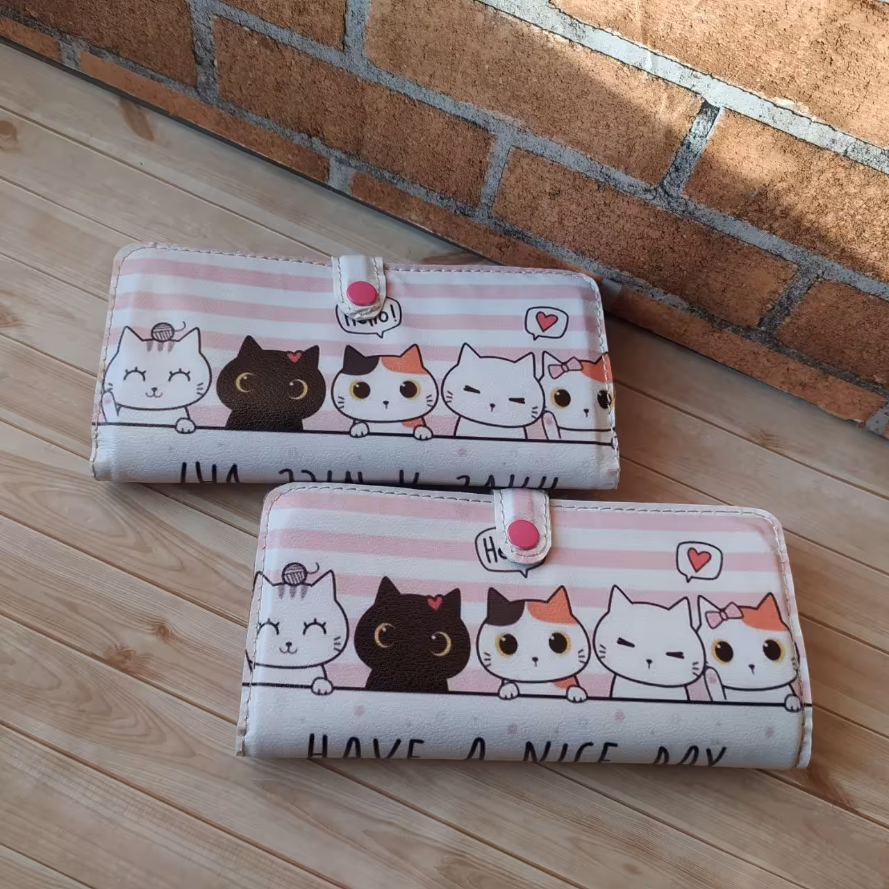 کیف پول گربه چرم مصنوعی فانتزی 