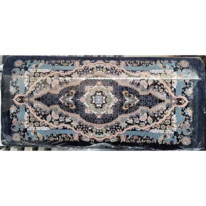 پشتی سایز 120سانت طرح سلطان زمینه سرمه ای یونولیتی