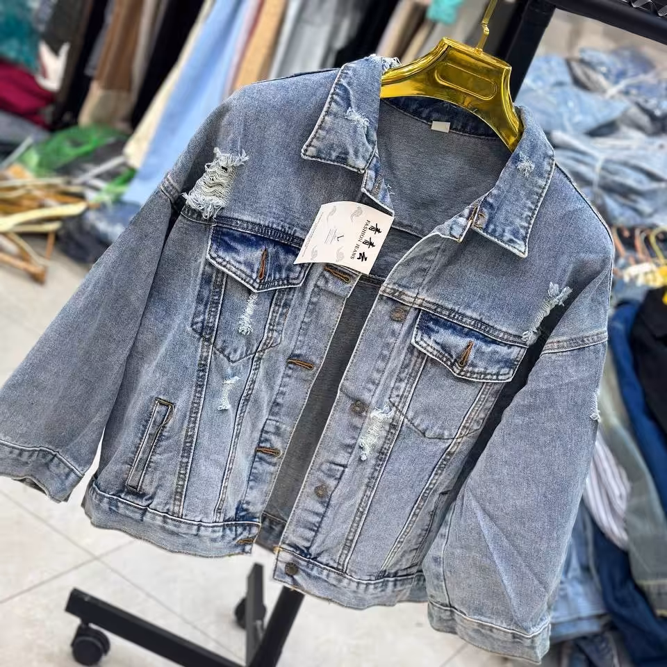 کت جین طرح ریش شده 