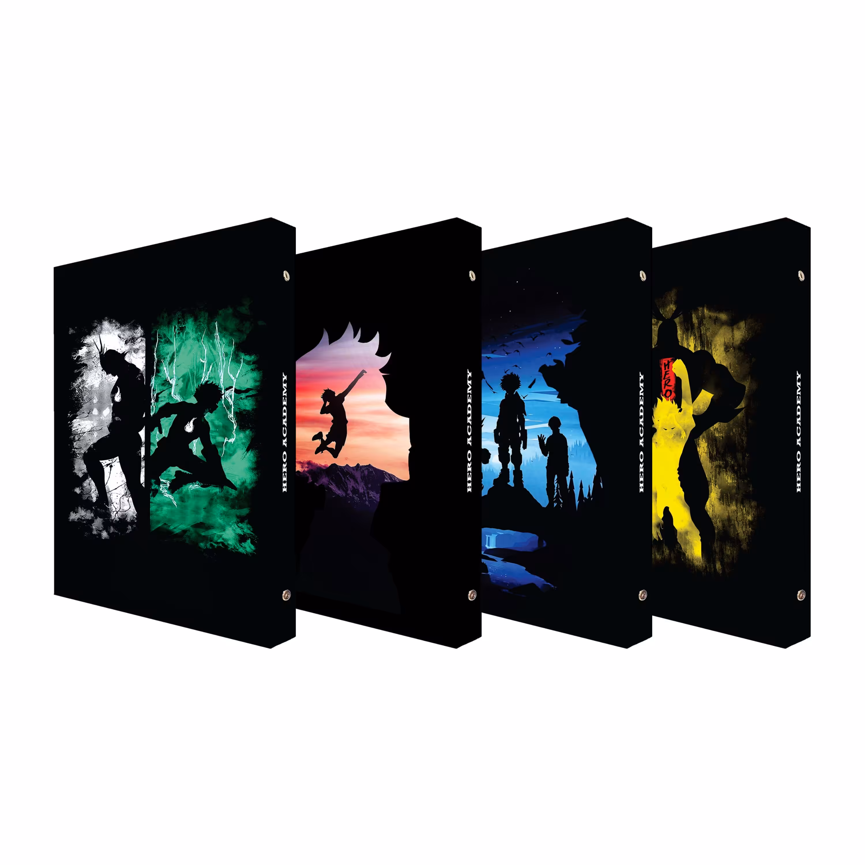 کلاسور 100 برگ پدیده نقش مدل کالکشن انیمه طرح مدرسه قهرمانانه من مجموعه 4 عددی