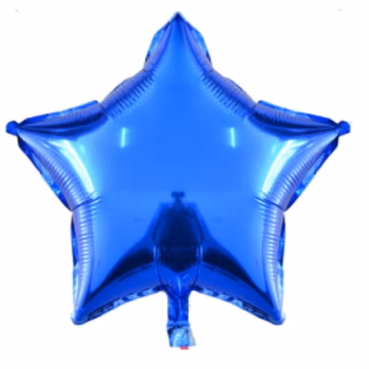 بادکنک فویلی ستاره آبی تیره 5 عددی