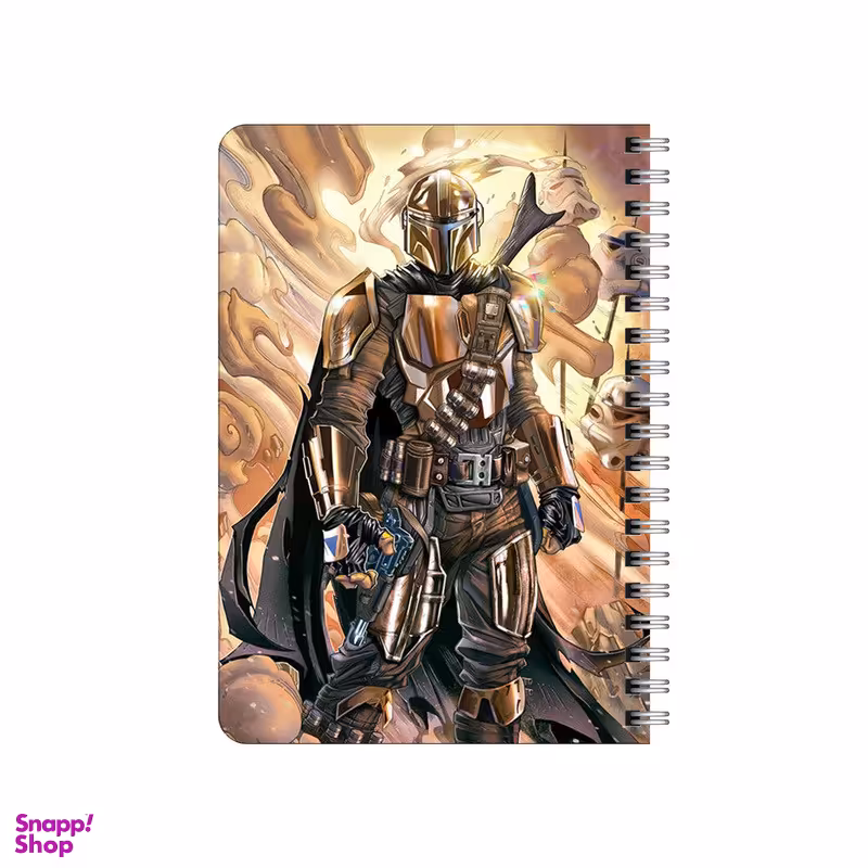 دفترچه یادداشت 80 برگ بامبیلیپ مدل چوبی طرح سریال ماندالورین کد 0029002