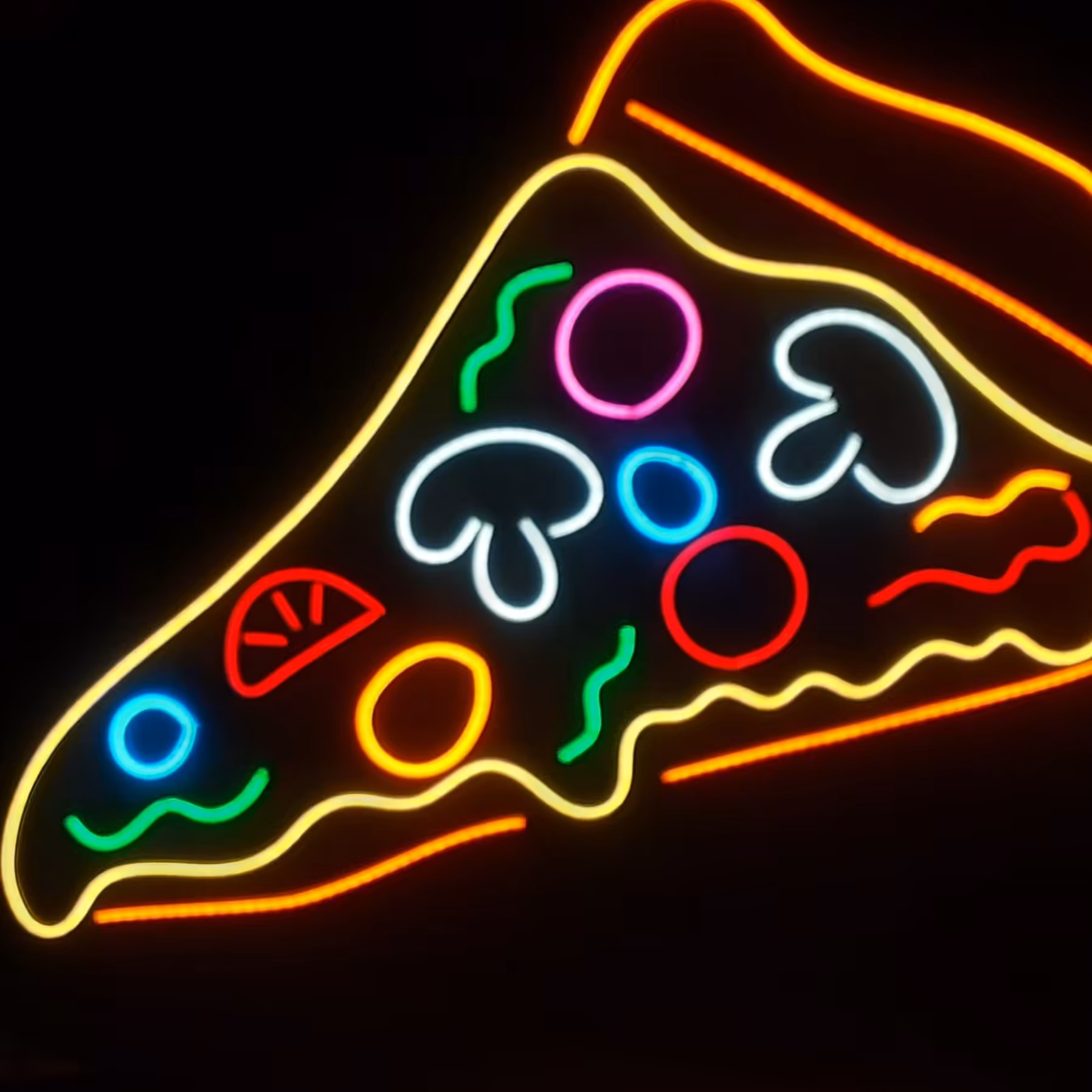 تابلو نئون فلکسی طرح پیتزا