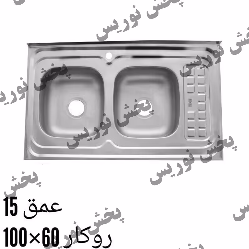 سینک استیل روکار 100 در 60 کد ES-71