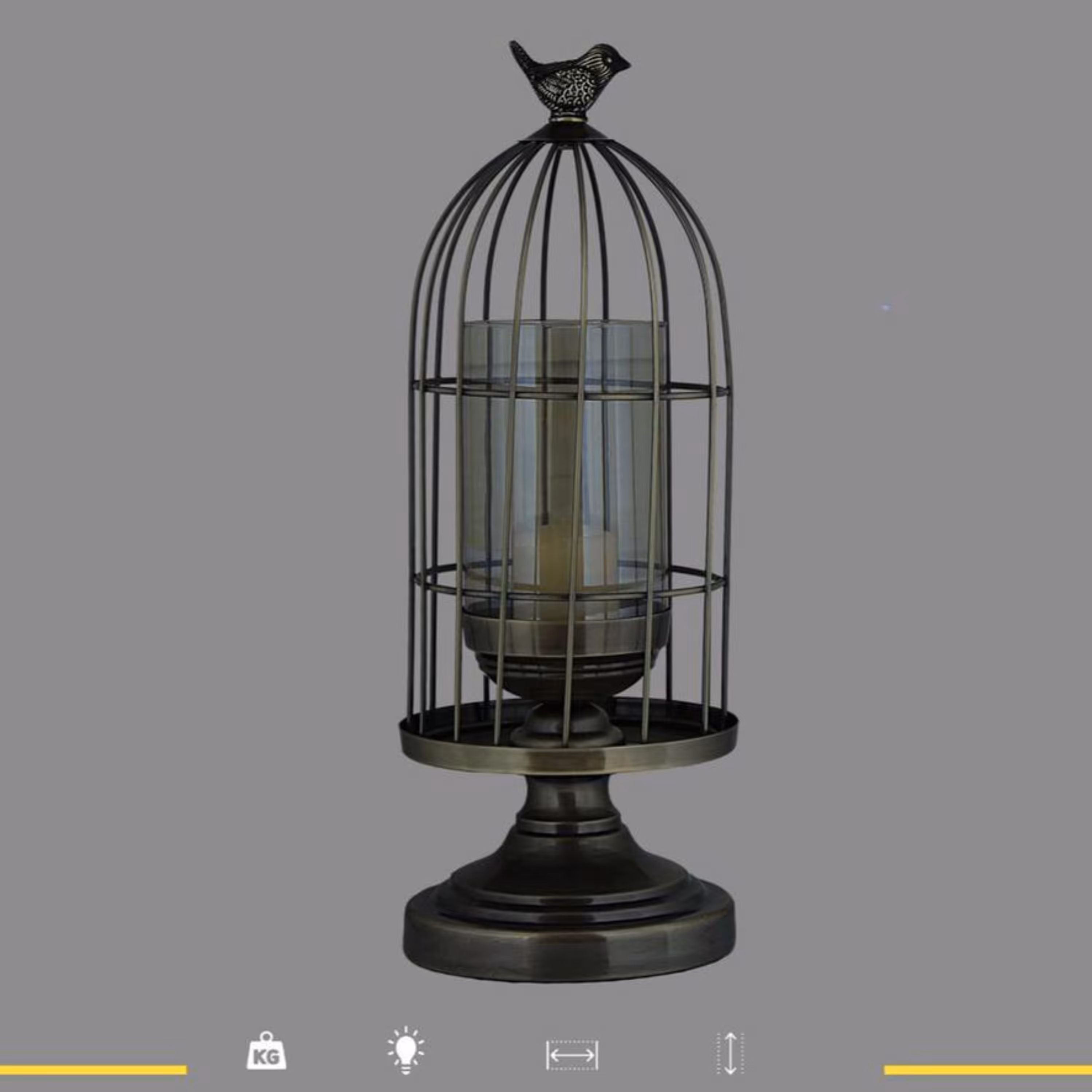 شمعدان 1شعله مدل کاترینا آنتیک2