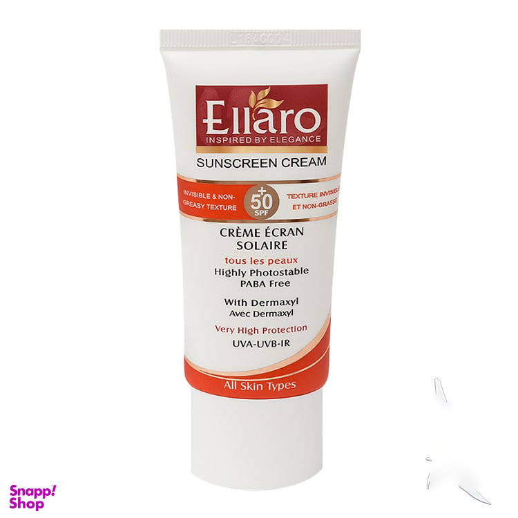 کرم ضد آفتاب الارو (Ellaro) مدل SPF50 مخصوص انواع پوست