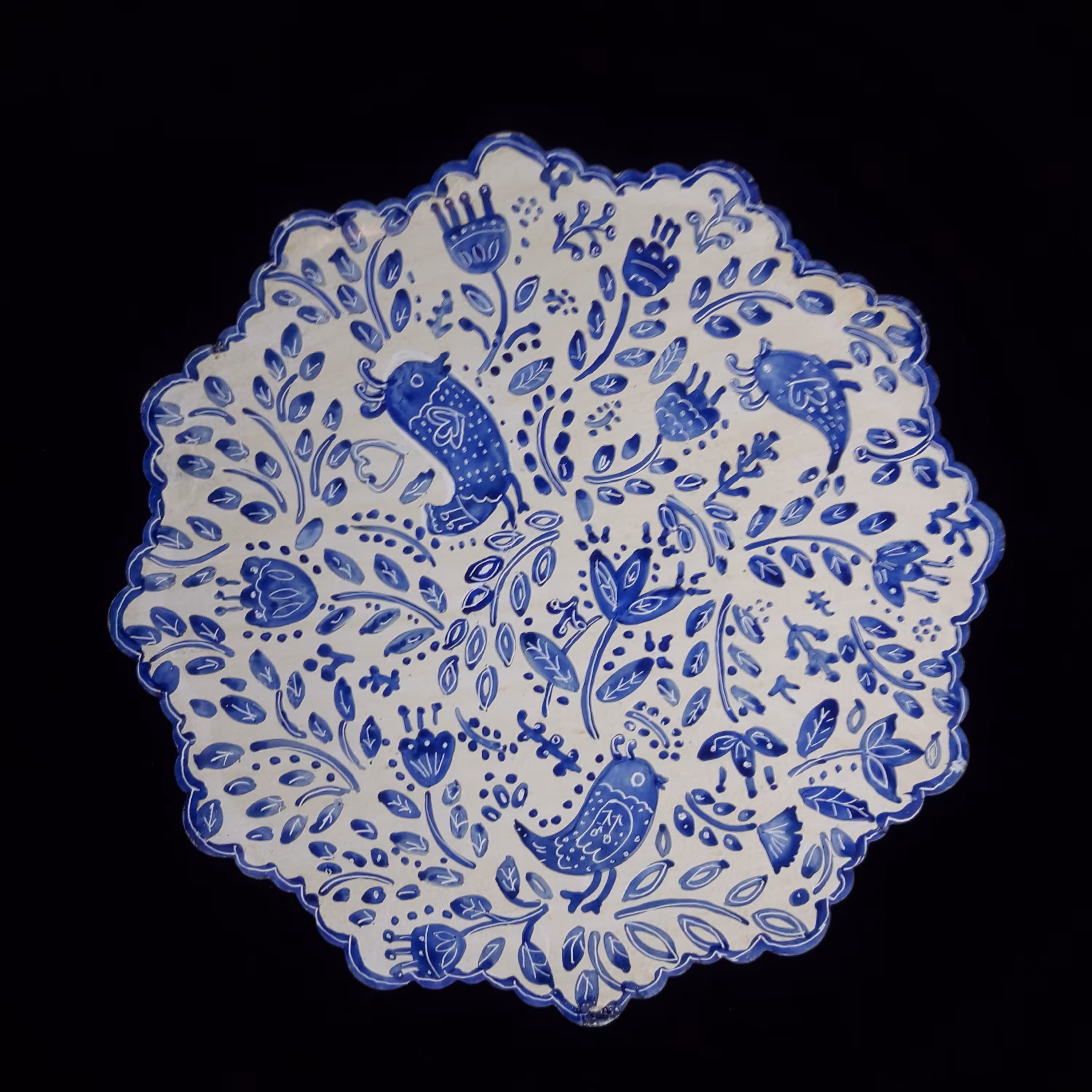 نعلبکی میناکاری طرح هدهد