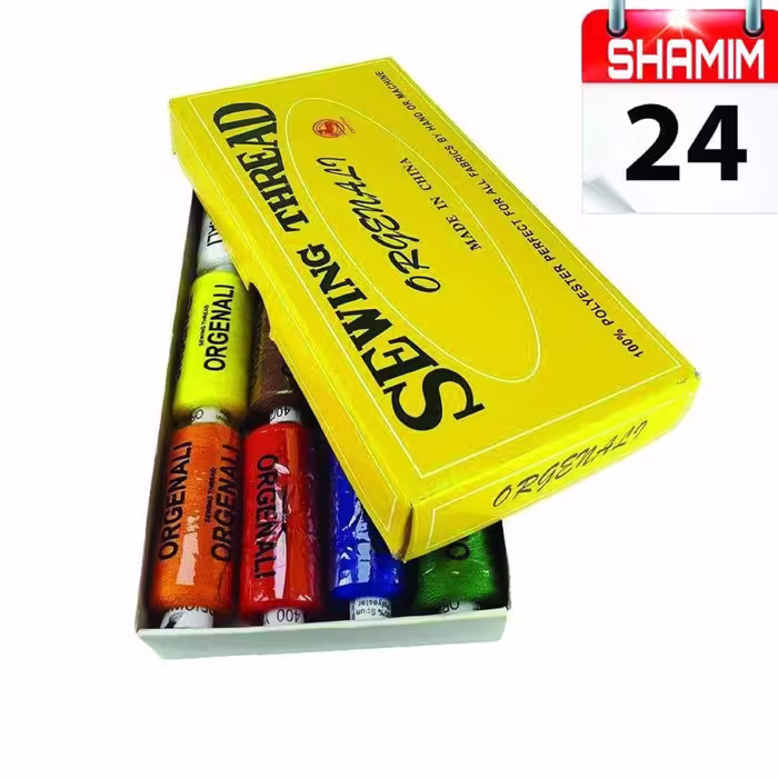 جعبه 12 عددی نخ خیاطی در 12 رنگ پرکاربرد