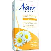 نوار موبر بدن نیر انگلیسیNair Wax Strips تعداد 12 عدد