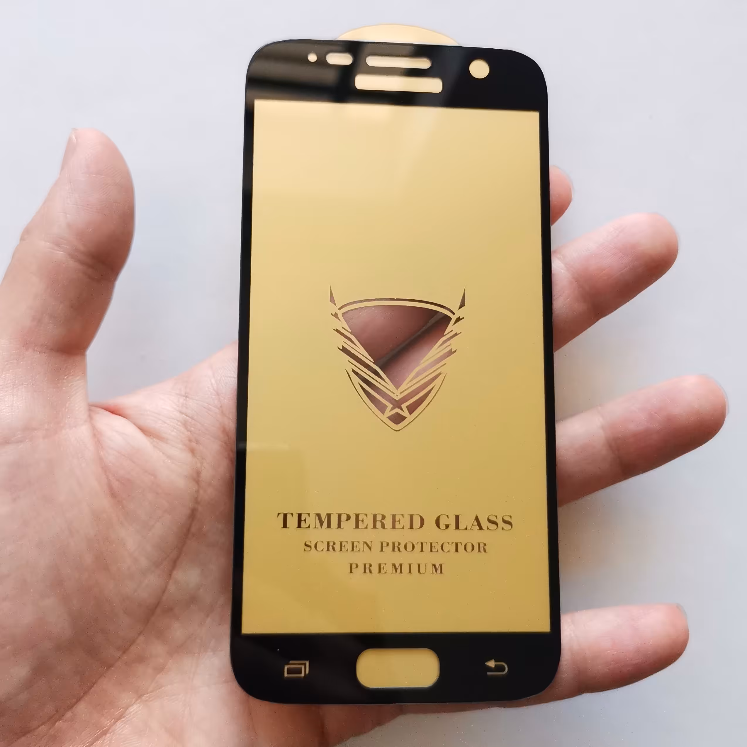 گلس تمام صفحه Golden درجه یک گوشی سامسونگ S7 flat 