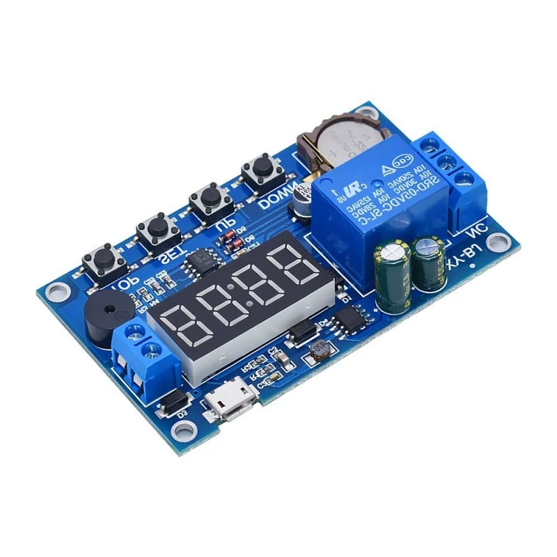 ماژول تایمر و ساعت XY-BJ ورودی Micro USB همراه با رله و نمایشگر | amazonchi