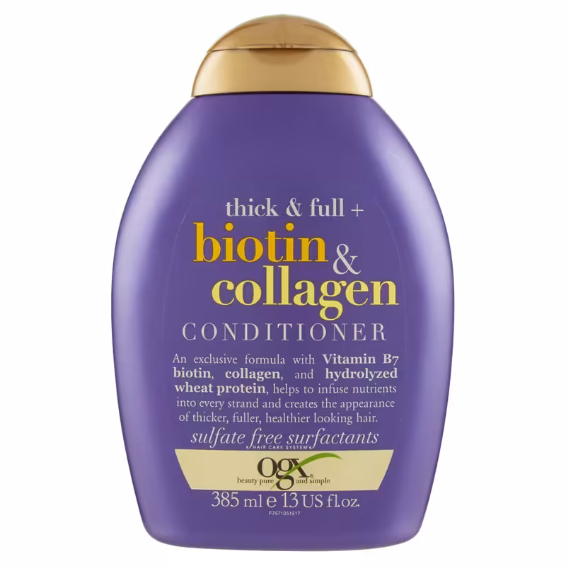 نرم کننده مو او جی ایکس مدل Biotin & Collagen حجم 385 میلی لیتر