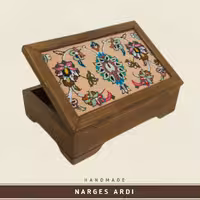 تی بگ چوبی بزرگ تزیین با هنر سوزن دوزی 