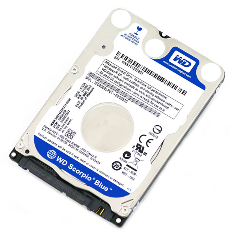 هارد لپ تاپ 320 گیگابایت وسترن دیجیتال آبی WD3200BEVT Blue