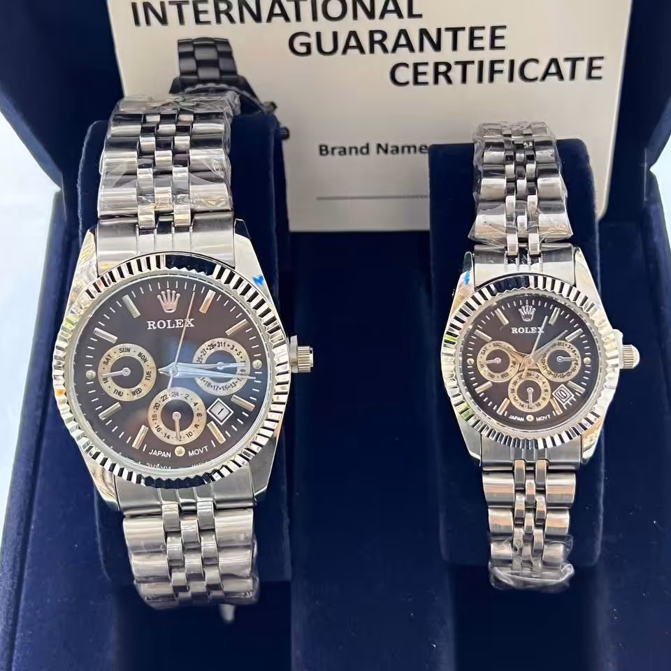 ساعت ست رولکس نقره ای طرح سه موتوره