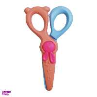 قیچی مهد کودک تیغ پلاستیکی طرح هویج چند رنگ