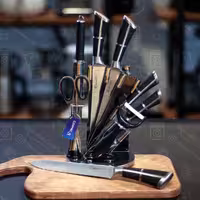 سرویس چاقو آشپزخانه 9 پارچه رمانزو مدل NGL511