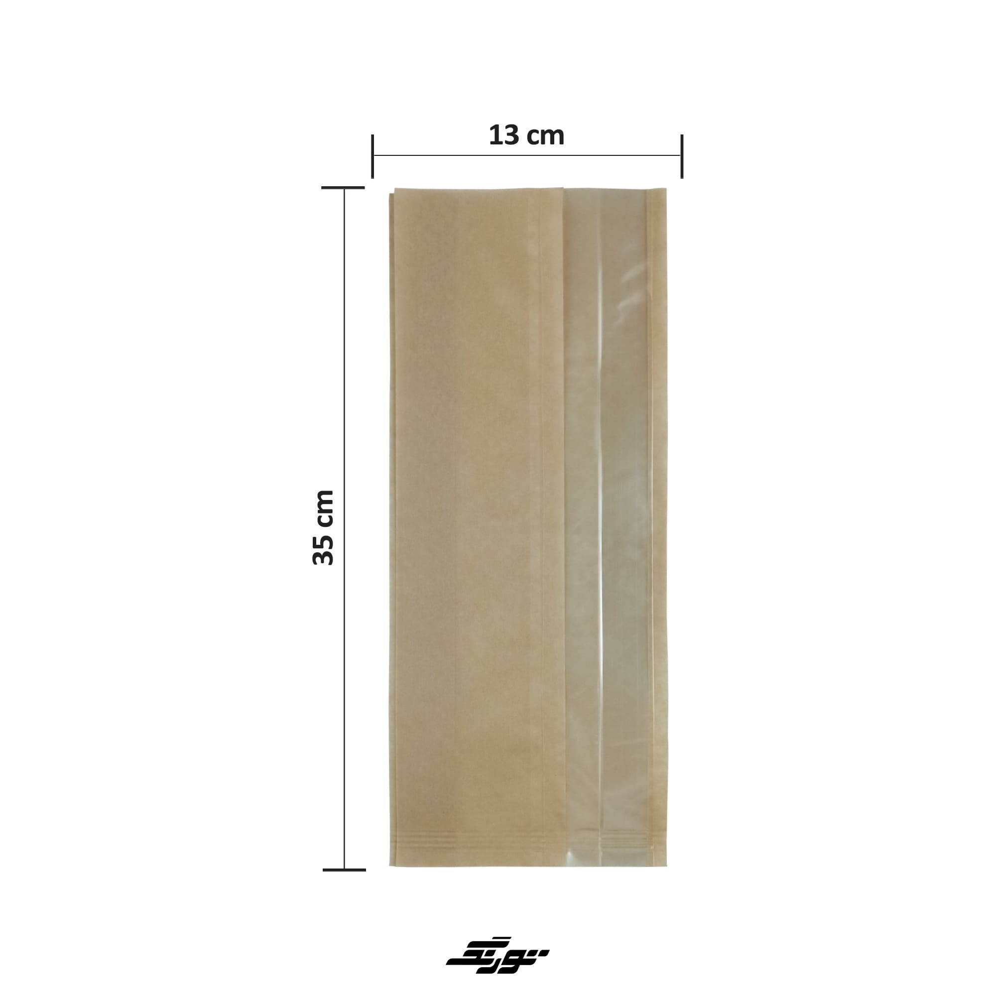 پاکت کرافت پنجره دار 35x13 بسته یک کیلویی