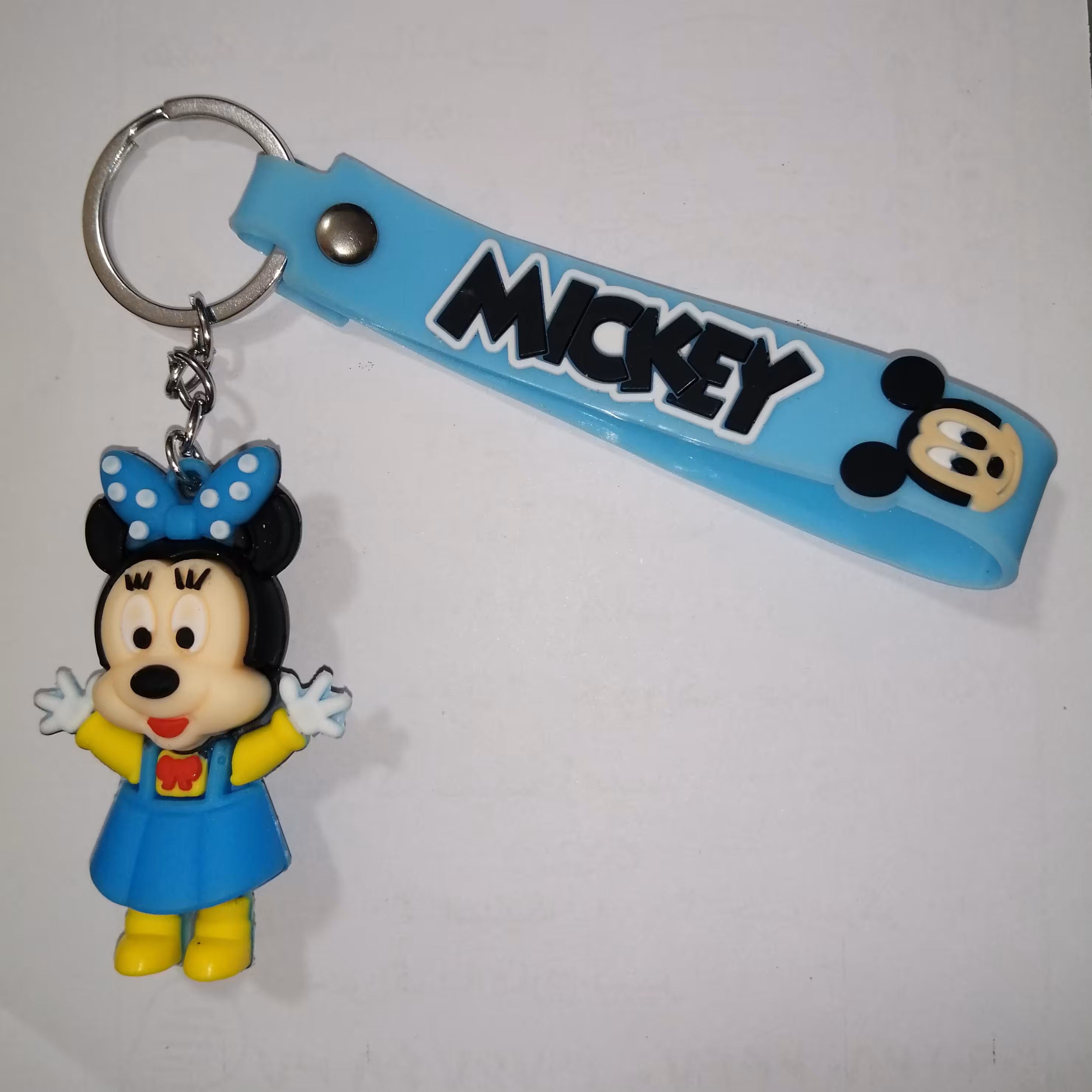 دسته کلید جا سوییچی فانتزی رنگ آبی طرح میکی موس
