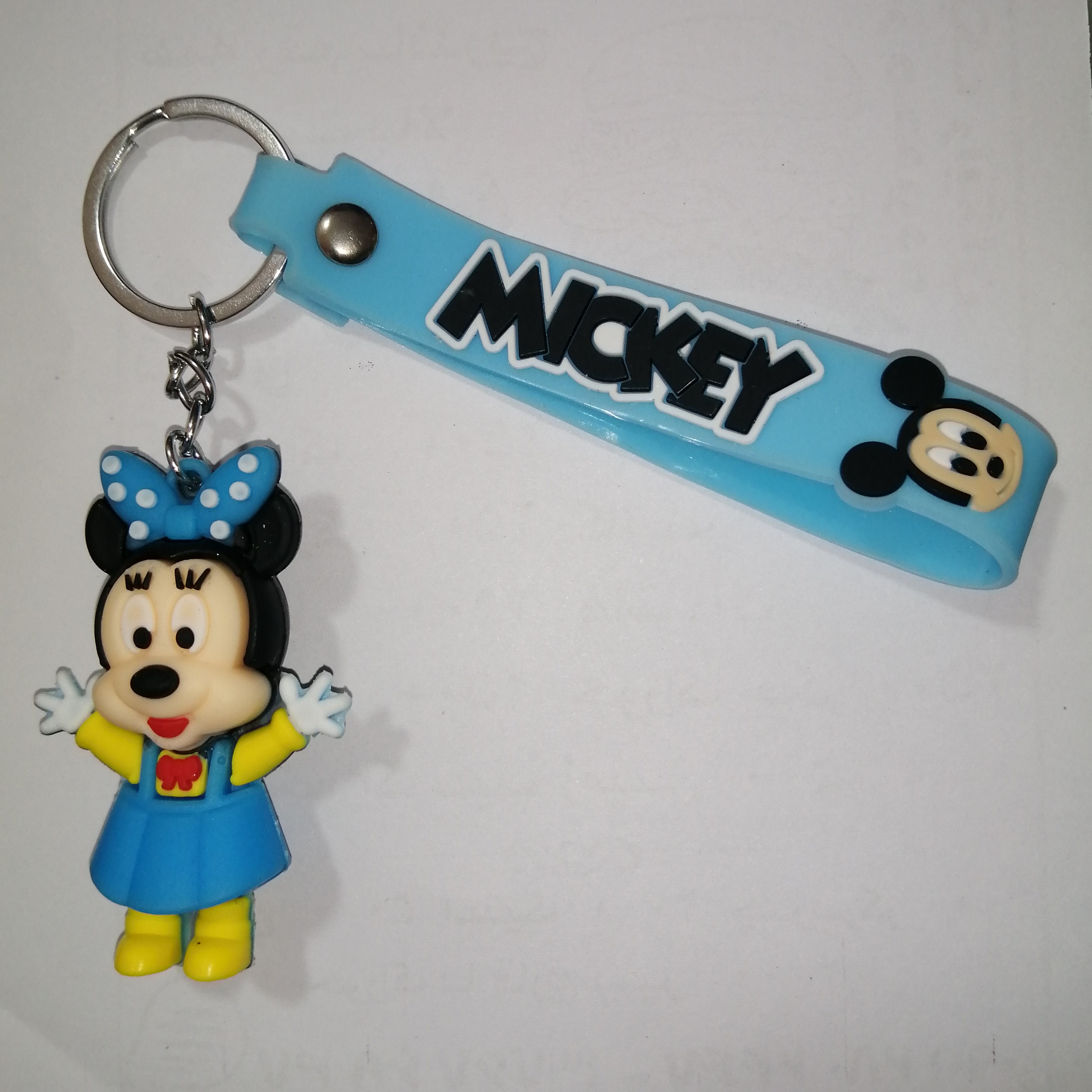 دسته کلید جا سوییچی فانتزی رنگ آبی طرح میکی موس