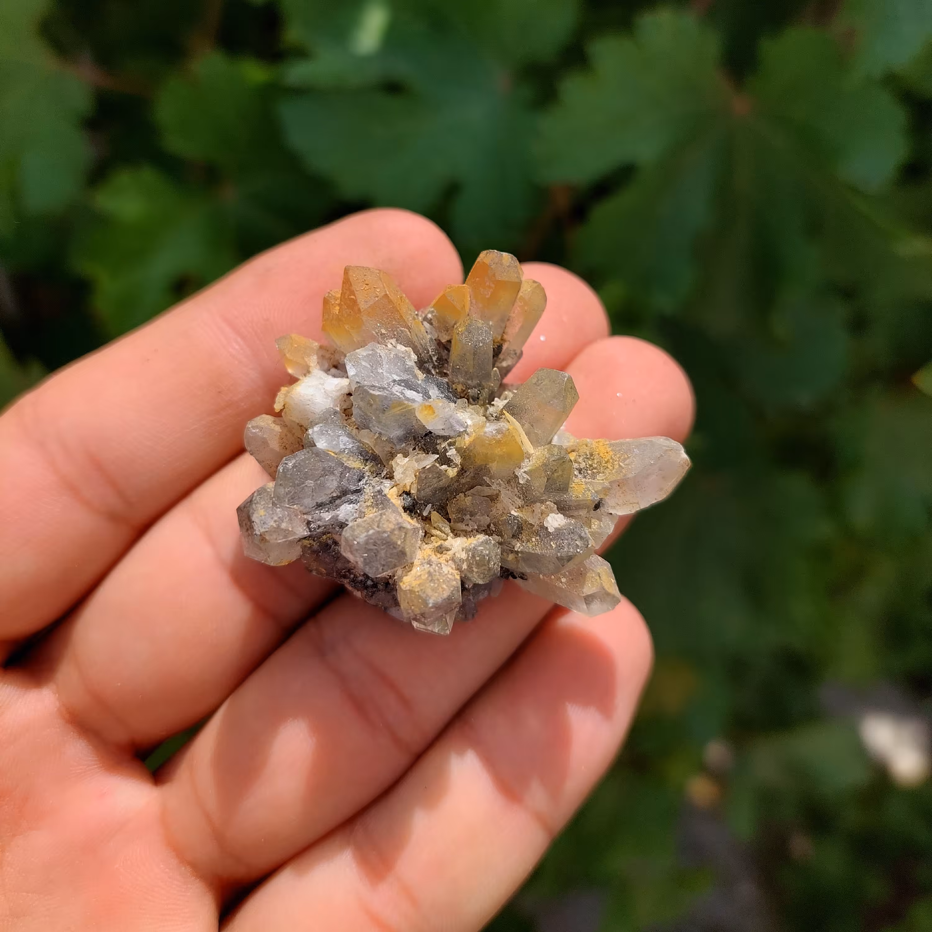 بلور های خوشه ای سنگ کوارتز