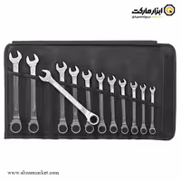 ست آچار یکسر تخت یکسر رینگ جغجغه اشتایویل 12 عددی ضامن دار مدل 17/12