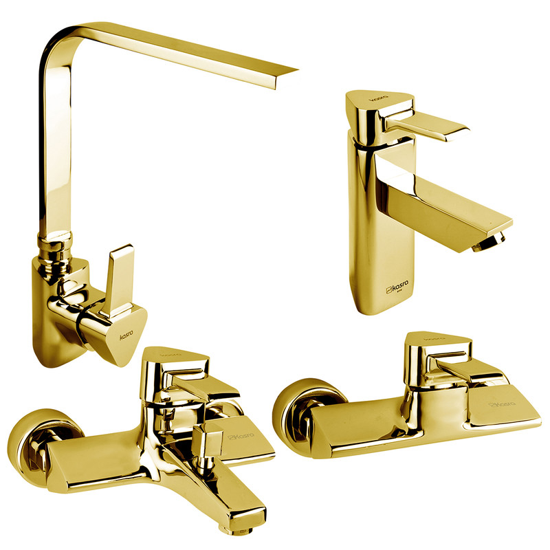 شیرآلات کسری مدل مهتاب مجموعه 4 عددی به همراه پک نظافت