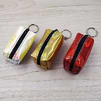 کیف هندزفری و کابل شارژ براق رنگ طلایی و نقره ای