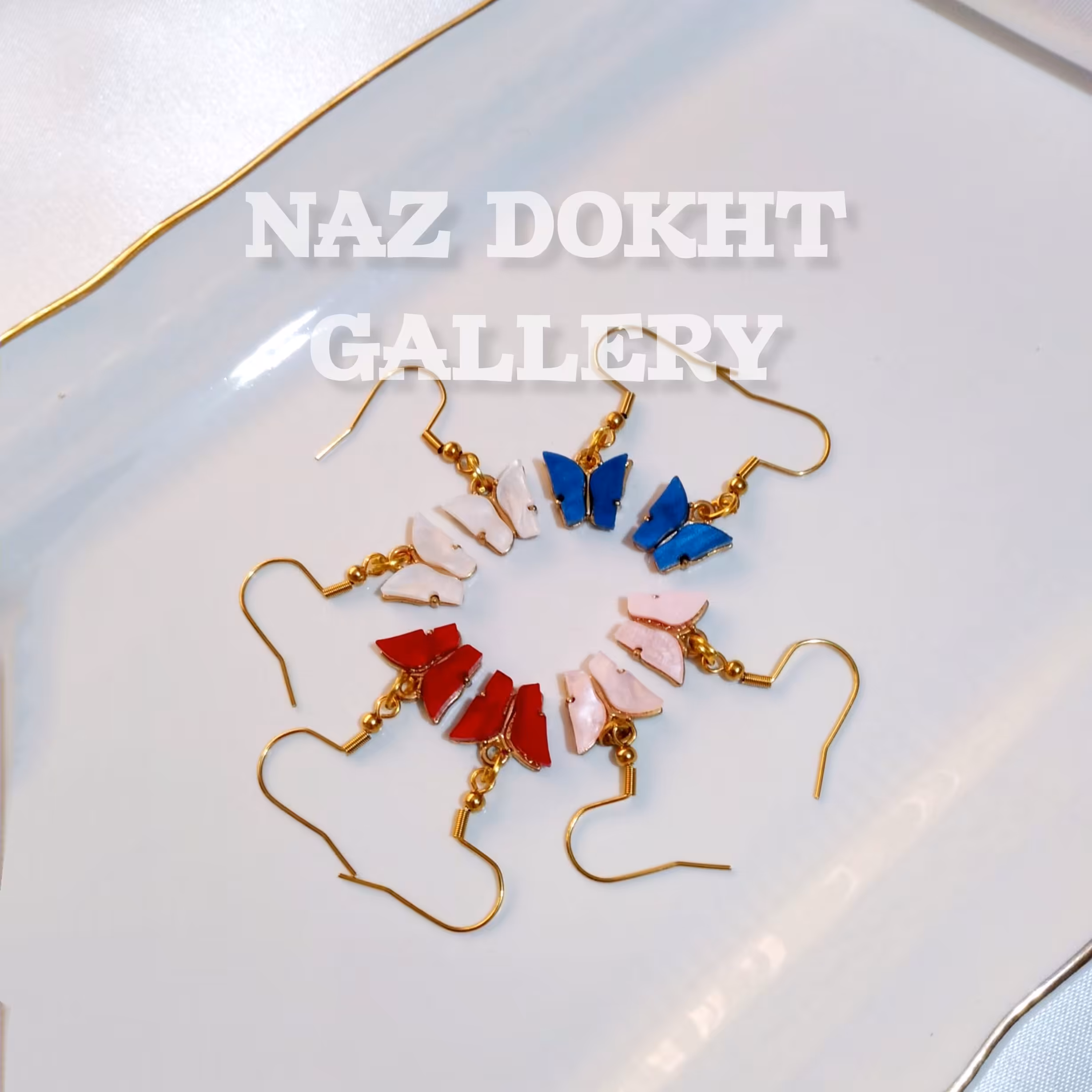 گوشواره پروانه ای دخترانه