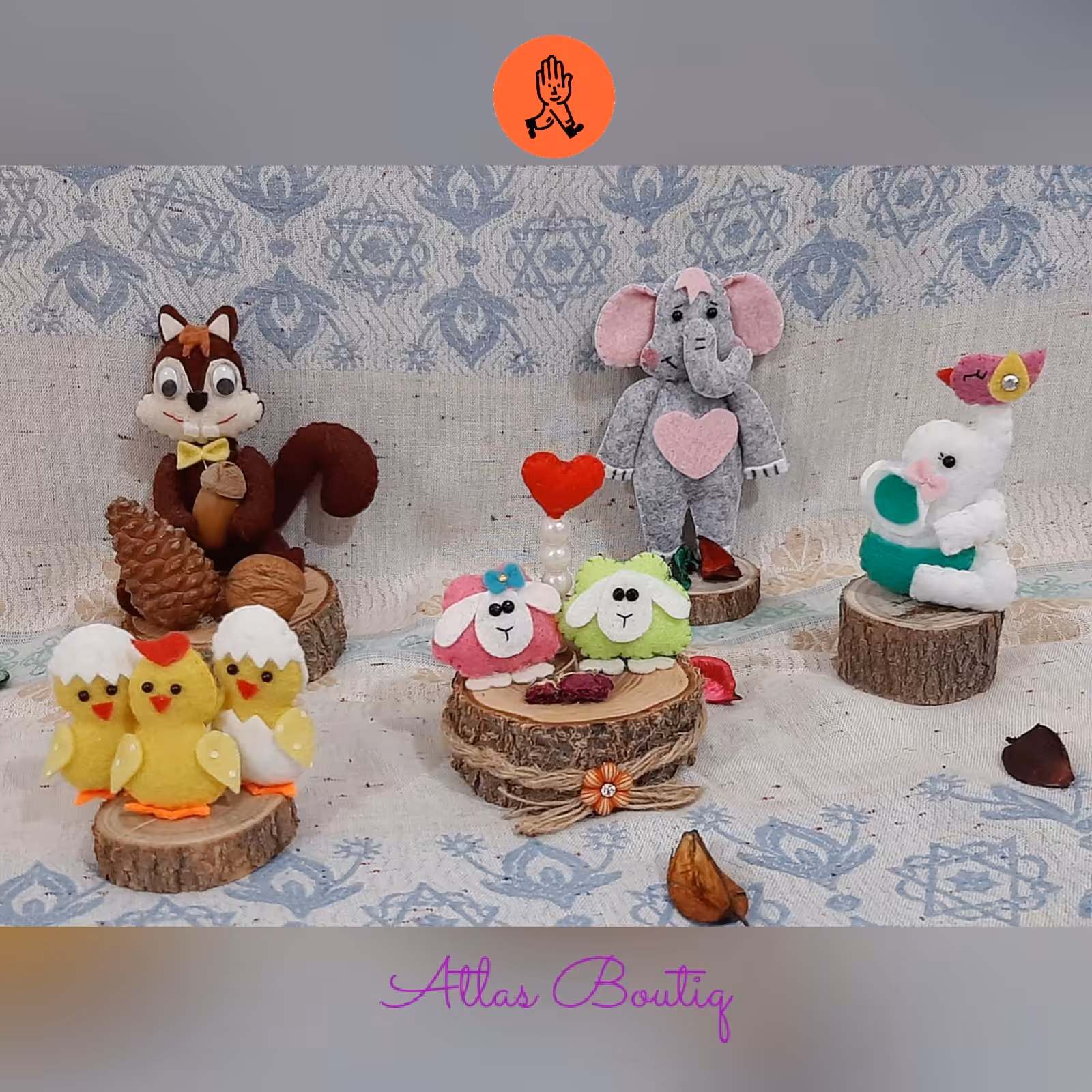 دکوری نمدی. گیفت نمدی.فیل نمدی.ببعی نمدی با زیره چوبی