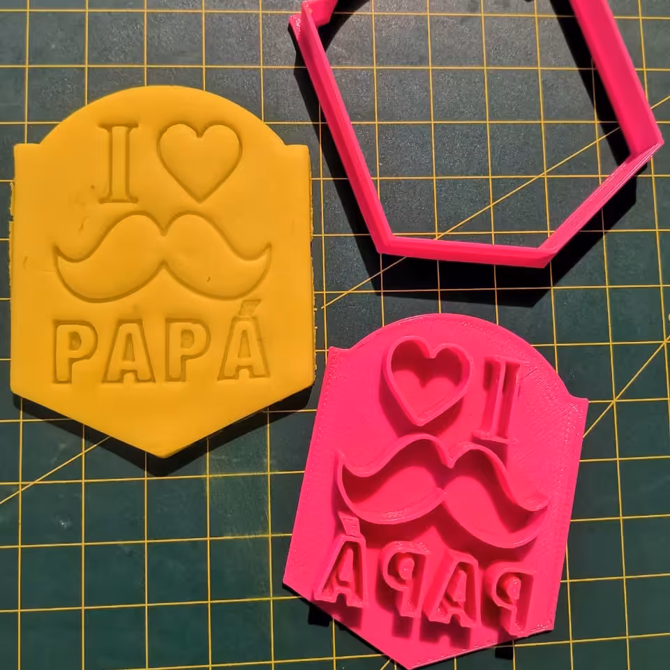 مهر و استامپ روز پدر. 8  سانت مهر و کاتر مخصو کوکی فوندانت