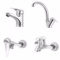 ست 4 عددی شیرآلات فاخته مدل پاندورا ایتالیا کروم