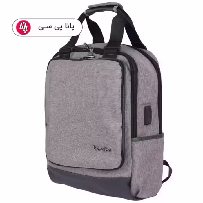 کوله پشتی لپتاپ Benetton B072 خاکستری روشن
